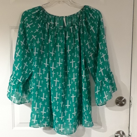 Emma Rose Tops - 3 for $12-Bell sleeve Blouse